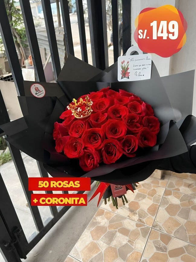 ramo de 50 rosas rojas